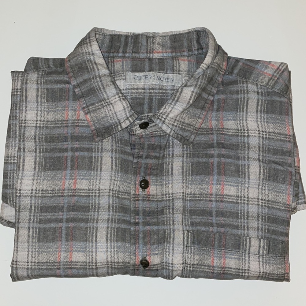 Outerknown lightweight plaid flannel